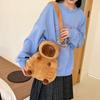 Animal Cartoon Capybara Plush Backpack Big Capacity Cartoon Shoulder Bag Couple