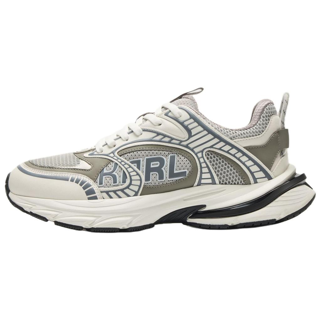 Karl Lagerfeld Fabric Synthetic Leather Cowhide Commuting Outdoor Light Luxury Sports Round Toe Lace-Up Low-Top Casual Shoes Men Sneakers P2SC4502255
