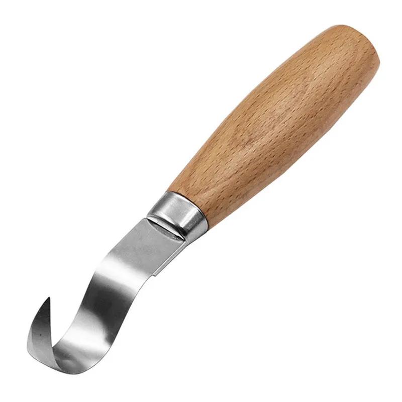Nóż do rzeźbienia w drewnie Dłuto Hak Nóż Narzędzia do rzeźbienia Ergonomiczna łyżka do obróbki drewna Trwały Krzywy Początkujący Rzeźbiarski profesjonalista