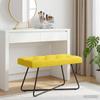 Bench with Button Tufting Light Yellow 80 x 40 x 46 cm Fabric