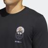 Adidas Letter Print Cotton Knit Crew Neck Long Sleeve Pullover Men Tops Black HC7567