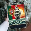 Mfoever Tin Sign HD Tin Sign Spirit of Portugal Vintage Wall Decor Retro Portuguese Flag Sailing Ship Art Metal Tin Sign for Home Bar Decor