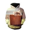 Autumn Cute Cat Pattern 3D Printed Hoodies Fashionable Casual Sports Long Sleeved Men's Hooded Sweatshirts