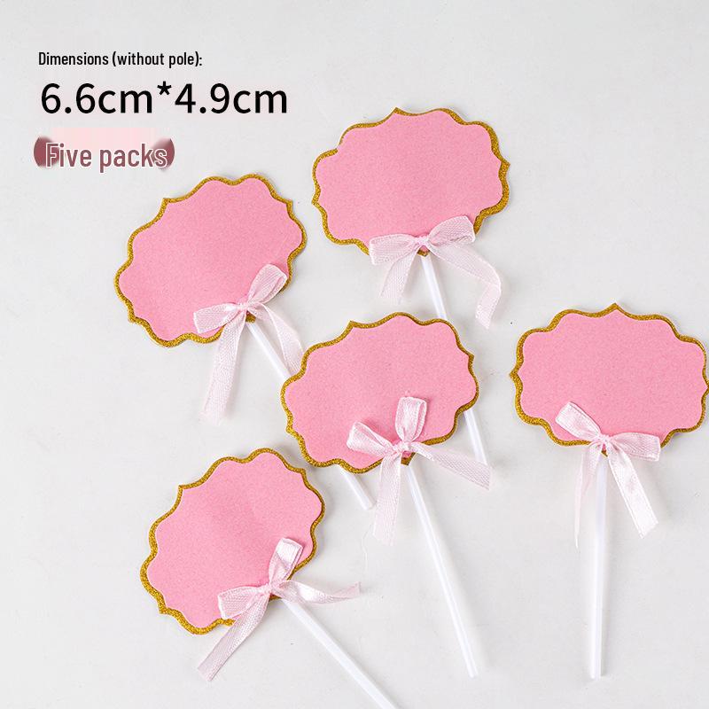 Writable Birthday Cake Decoration Bow with Blessings Card