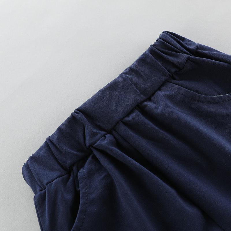 Baby anzug 0-5Y Jungen Sommer Reine baumwolle schnurrbart hemd + Trendy hübscher shorts Zwei-stück Sets