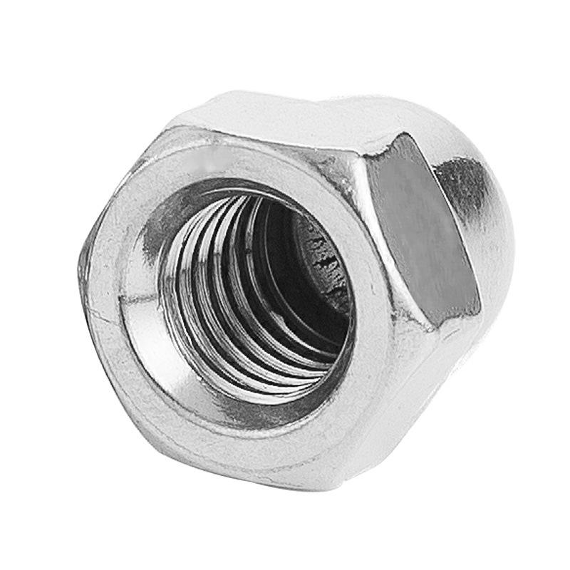 Hexagonal 201/304 Stainless Steel Cap Nut with Integrated Cover, Sizes: M3, M8, M18