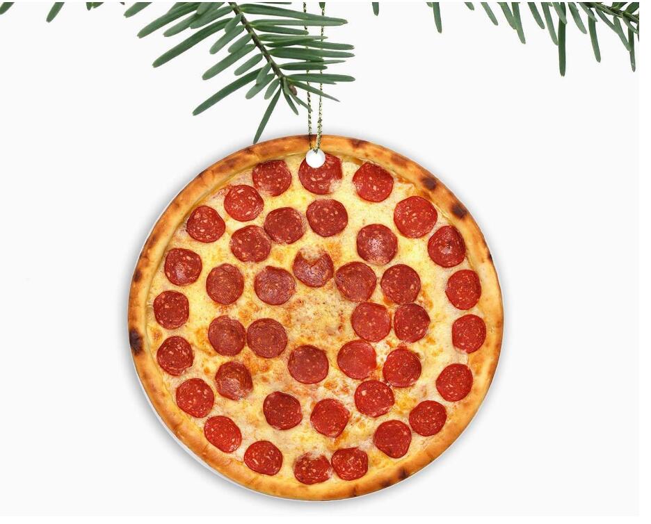 

Christmas Tree Pizza Pendant Car Rearview Mirror Hanging Ornaments Christmas Funny Pendants For Party Xmas Tree Decorations One Size жёлтый