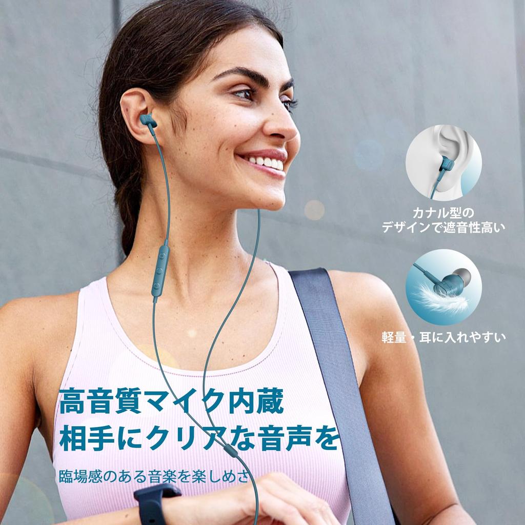 Fones de Ouvido com Fio com Microfone e Controle Remoto Compatível com iPhone Pixel Volume Perfeito para e Estiloso e Azul de Natal Controle Tipo-C, 16/15/iPad