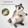 Wild Animal Simulation Model: Raccoon, Angora Goat, Squirrel Ornament Toy Set