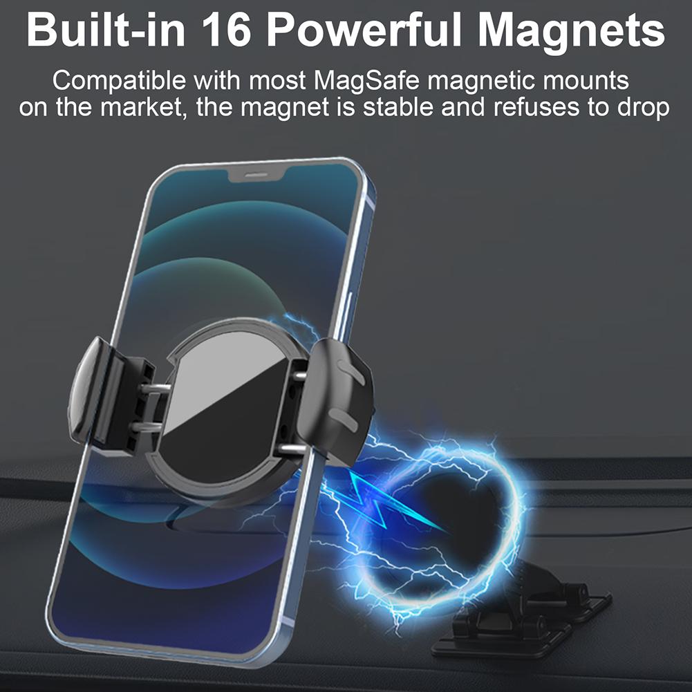 Universal Magnetic Phone Clamp for MagSafe Magnet Cellphone Car Mount for Gym Treadmill Motorcycle