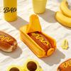 Portable Lunch Box Food-grade Silicone Taco Holder, Flip-top Buckle Design Burrito Storage Compact Food Keeper Box, Leak-proof Handling for