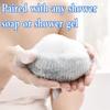 Exfoliating Shower Brush with Suction Cup - Massage Bath Ball Sponge, Wall-Mounted Loofah for Men and Women, Random Color