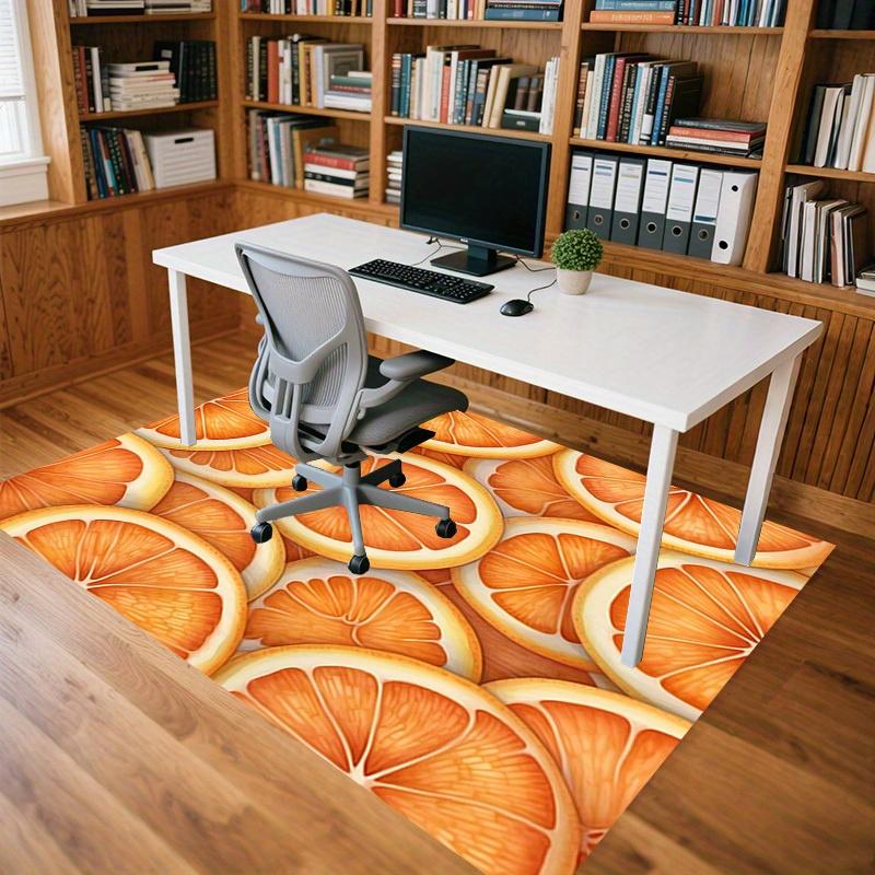 1pc Oranges Pattern Themed Rug for Home Decor, Non-slip Office Carpet, Chair mat, Outdoor Mat, Christmas and Halloween gifts-0731160