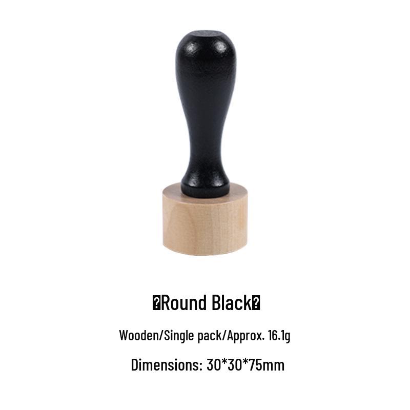 Wooden Handle Rubber Stamp for DIY Journaling