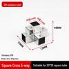 Stainless Steel Four-Way Square Tube Connector (20/25/30mm)