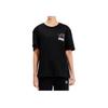 Puma Logo Print Short Sleeve T-Shirt Unisex Tops Black 595559-01