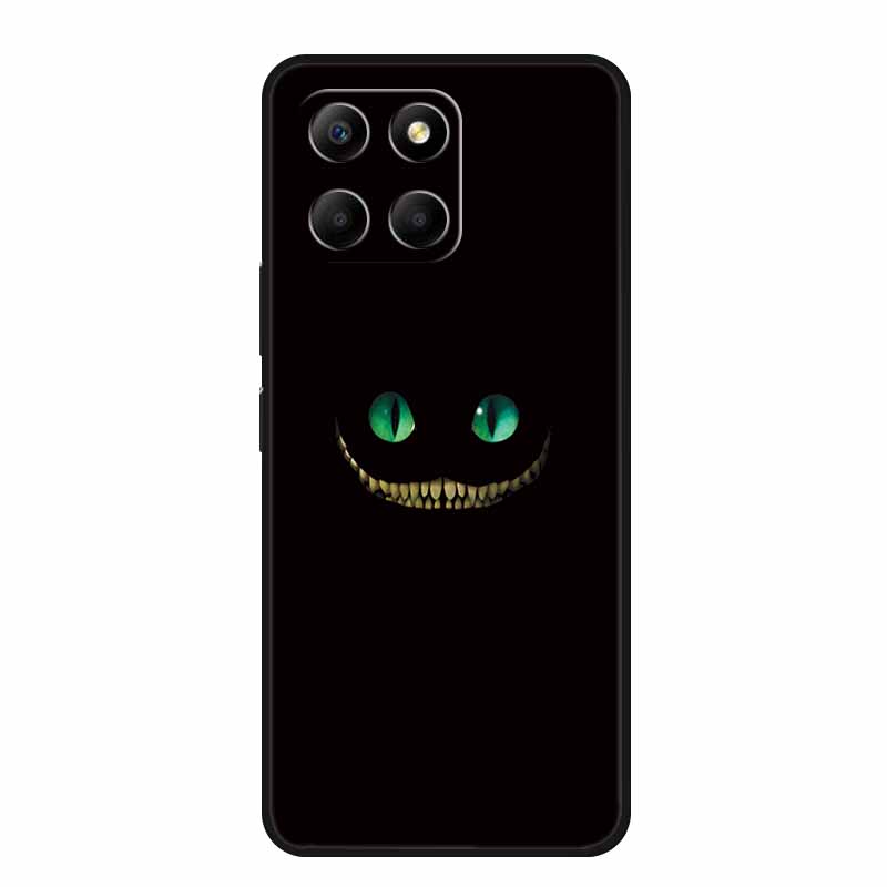 Etui For Honor X6a Zwierzęta TPU Silikon Miękki Tylny Pokrowiec na Telefon dla Huawei Honor X6a HonorX6A 2023 Ochronny Wilk Czarny Fajny Capa