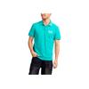 Emporio Armani EA7 Maglietta Polo da Uomo a Maniche Corte con Bottoni e Stampa Logo a Lettere Verde 3DPF25-PJ04Z-1815