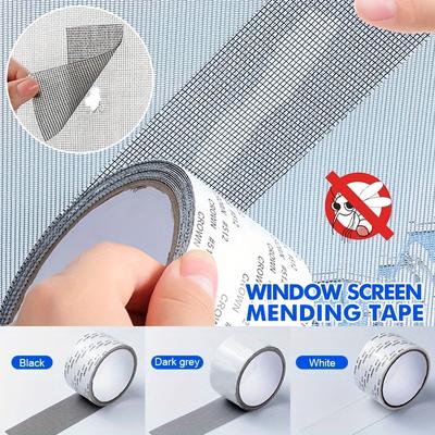 1 Roll of Magic Window Screen Repair Hole Velcro Tape Easy Apply Mosquito Proof DIY Netting Hole Patch Screen Repair Subsidy