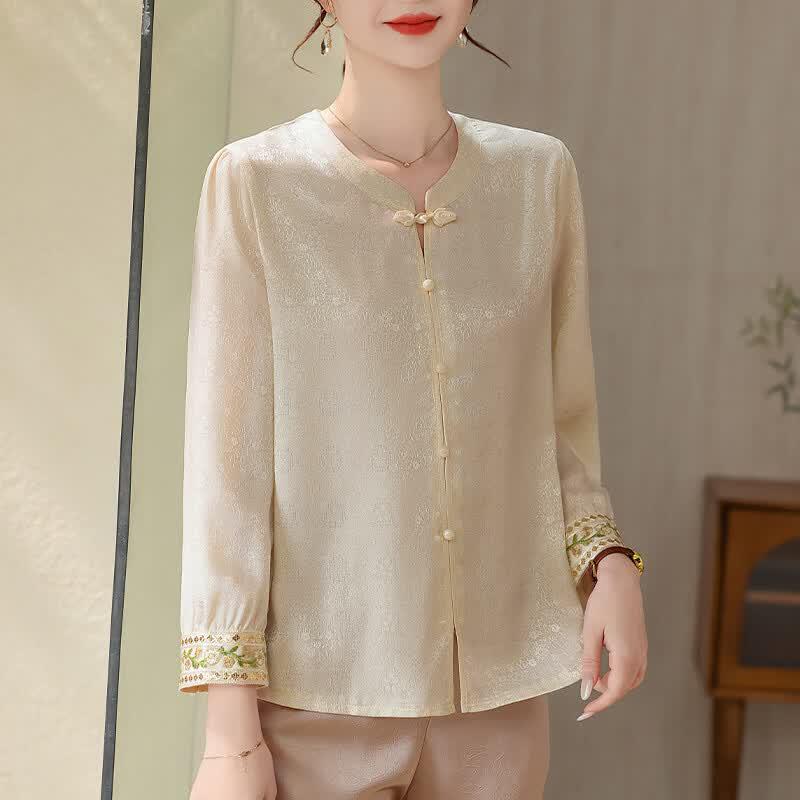 Elegant Chiffon New Chinese Style Blouse for Women