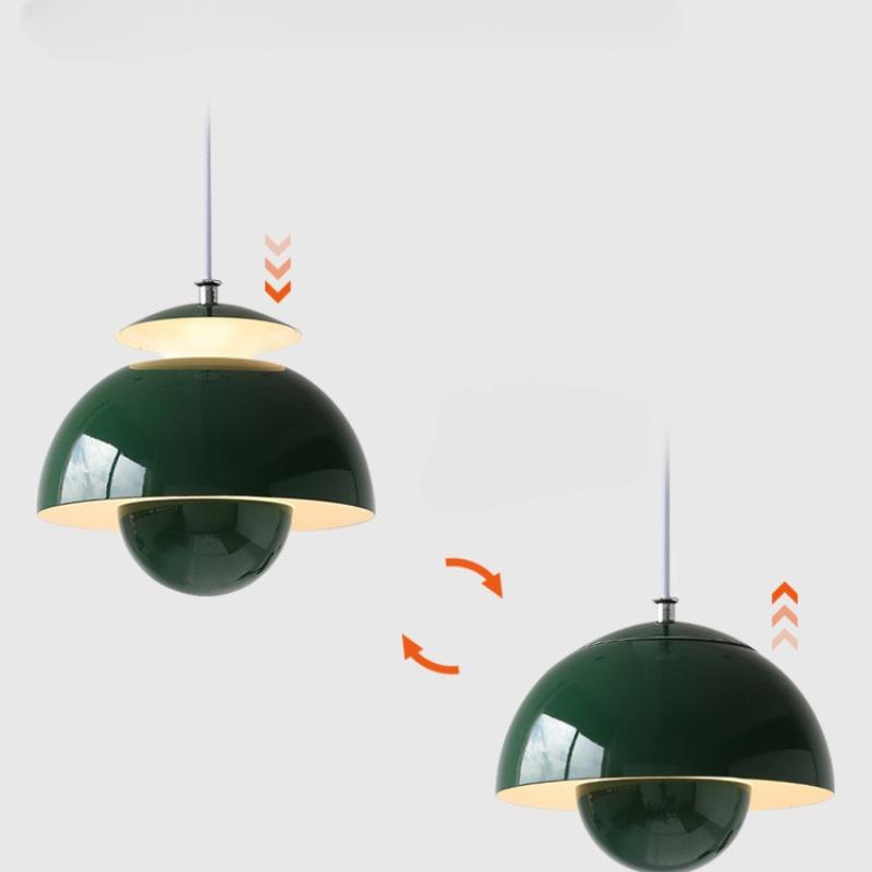 Lampă Suspendată Japoneză Retro Bauhaus Portocalie Modernă Nordică Decor Acasă Noptieră Dormitor Placă Candelabre LED Senzație Atmosferică