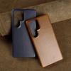 Premium Glossy Leather Full Coverage Case For Samsung S25 Ultra Galaxy S24 Plus S23 S22 S21 S20 FE Note20 S25Edge Magnetic Cover