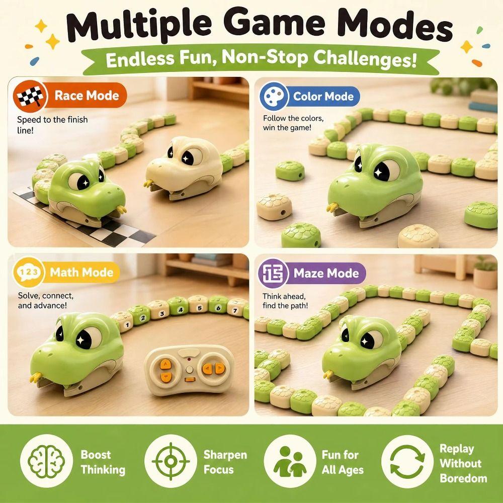 Rechargeable Remote Control Car Magnetic Magnetic RC Car Energy Beans Greedy Snake Car  Boys Toy