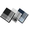 DsHome Men's Handkerchief 100% Cotton 3-Piece Set Thin Quick-Dry Absorbent 42×42cm
