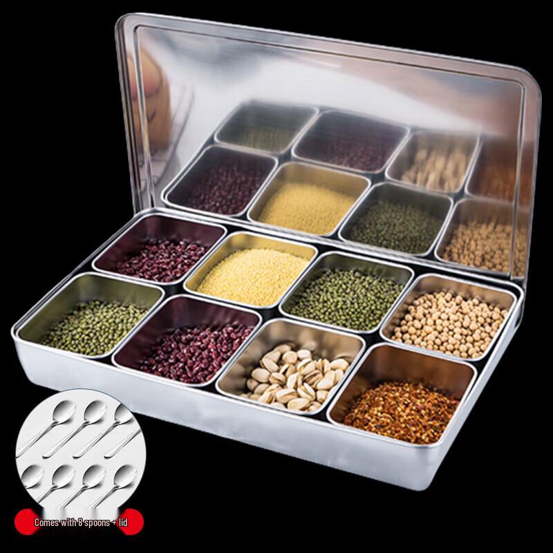 Diruien 304 Stainless Steel Seasoning Storage Box