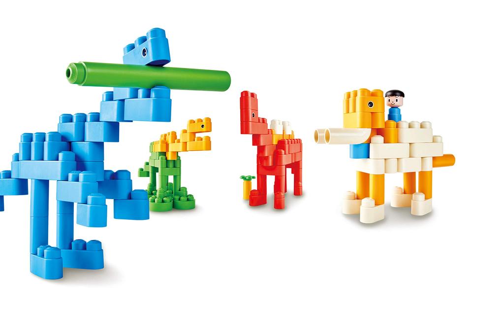 PolyM Gather! Dinosaur Set, 200 Pieces