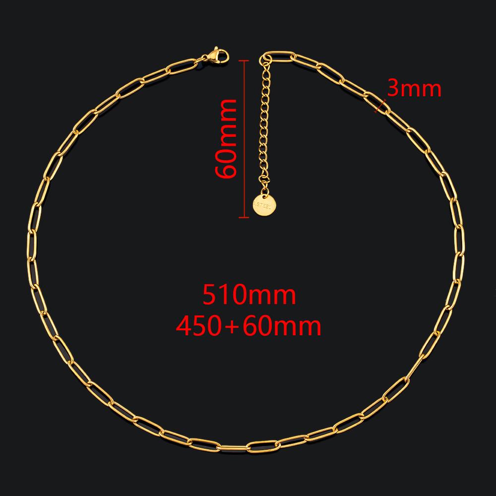 5pcs 2pcs 1pc Stainless Steel 4x12mm Frame Link Chians Necklace Extended Chain Lobster Clasp Round Tail Charm DIY Jewelry Making