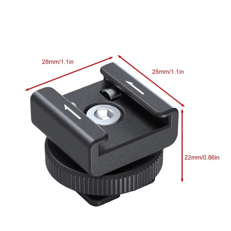 Cold Shoe Microphone Mount Adapter Universal For Video Recording And Live Streaming With Aluminum Alloy Construction