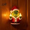 Funny Gesture Bedroom Decor Christmas LED Finger Lighted Middle Wall Decor Sculpture Humorous Home Decorations Battery Operated Holiday Decoration