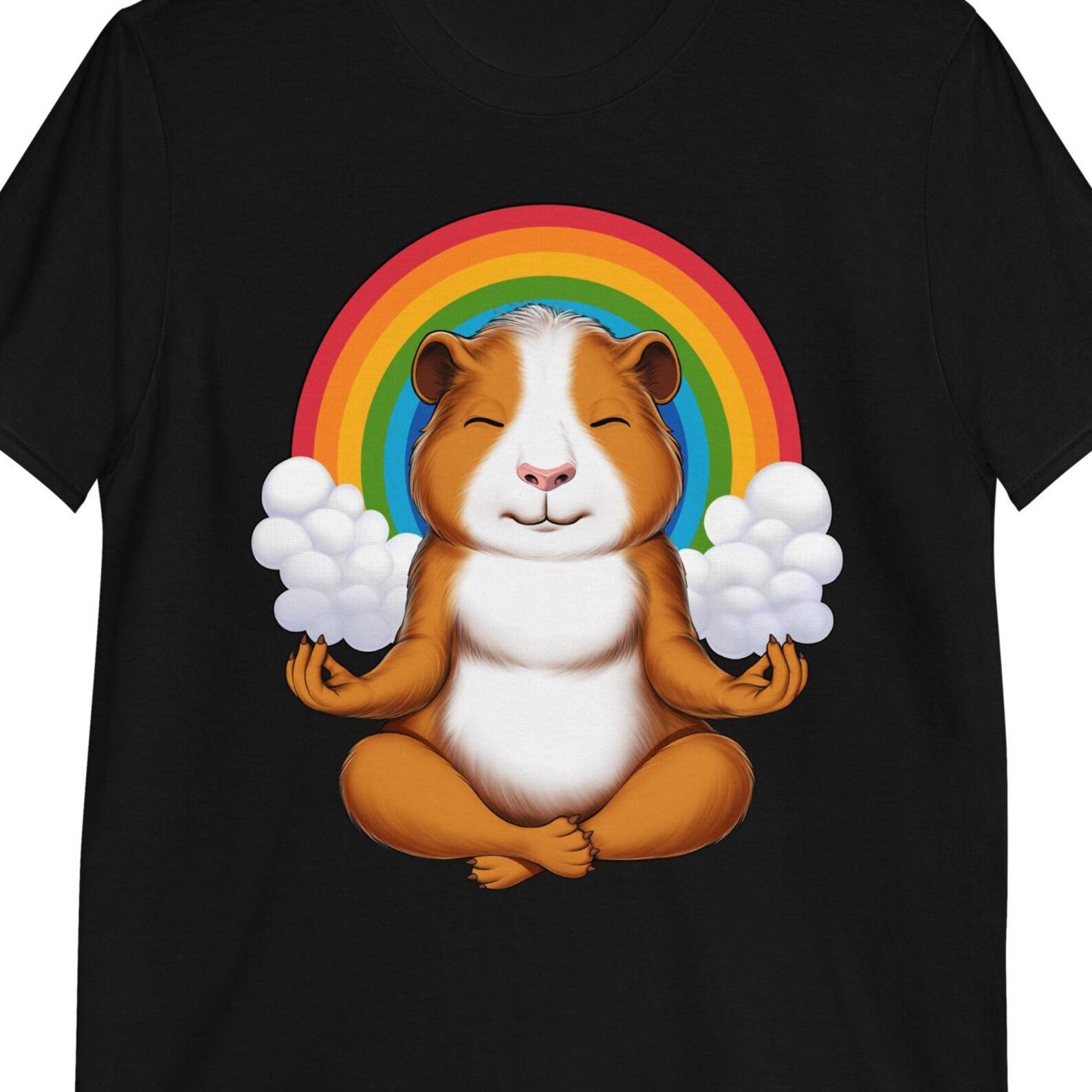 Guinea Pig Meditation T-Shirt, Zen Yoga Shirt 130