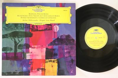 LP Record LORIN MAAZEL BERLINER PHILHARMONIK  Respighi  Mussorgsky  Rimskykors 138033 DEUTSCHE GRAMM 1972 Italy Classical Used