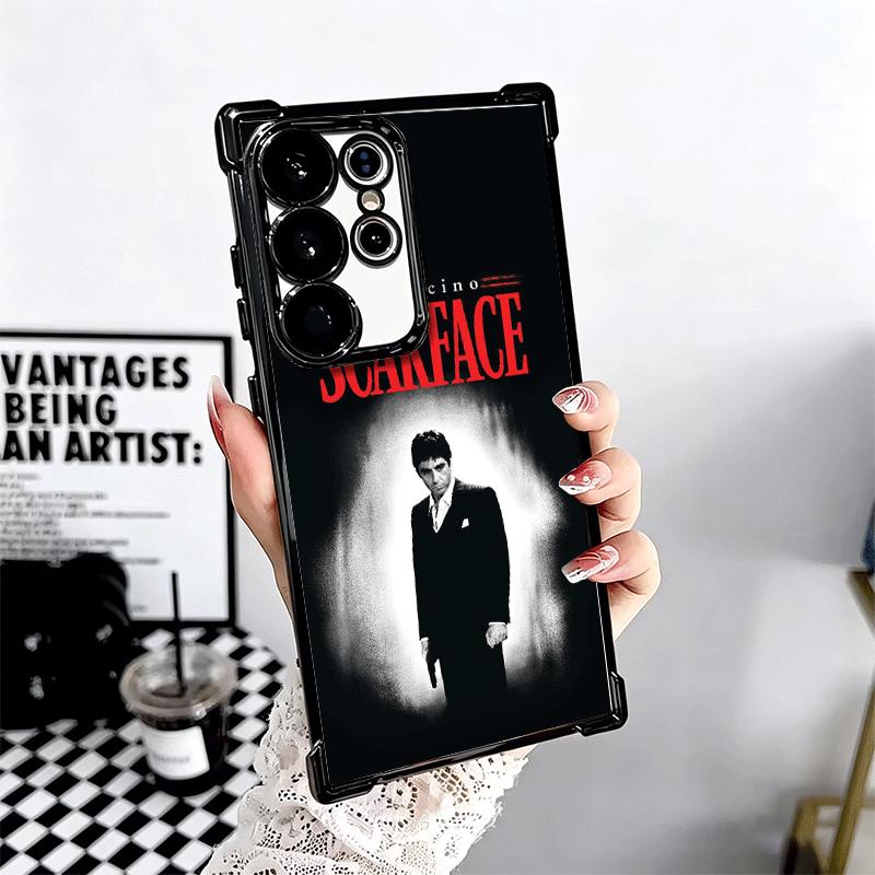 Scarface 1983 Al Pacino Plating Phone Case For Samsung Galaxy S24 S25 FE S26 Edge S23 Ultra S22 S21 Plus S20 Anti-Fall Airabag C