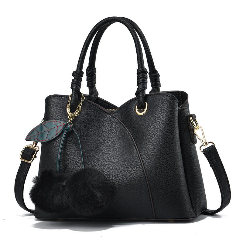Simple And Elegant Middle-aged Women Handbag 2023 New Large Atmospheric Middle-aged Women s Bag Black