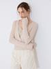 RAYHER Thais Ribbed Knit Cardigan & V-Neck Top Set [Biscotti Melange]