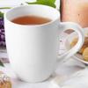 White Porcelain Mug for Drinking Coffee, Tea, Herbs, Beverages, Large 300 ml