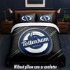 Tottenham Hotspur Design Bed Bedding Set 1 Duvet Cover + 2 Pillowcases Soft Breathable Household Bed Linens