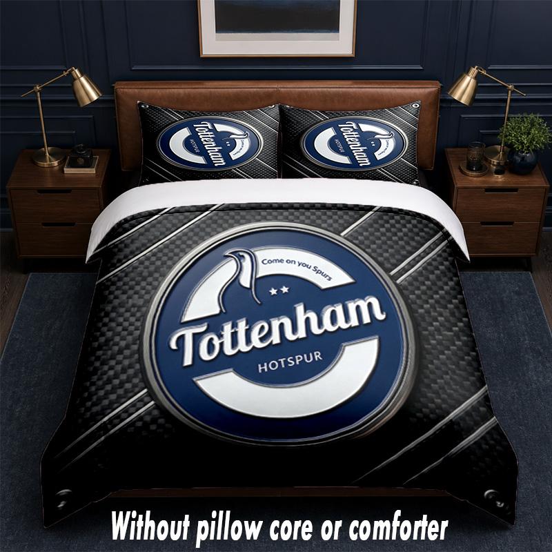 Tottenham Hotspur Design Bed Bedding Set 1 Duvet Cover + 2 Pillowcases Soft Breathable Household Bed Linens