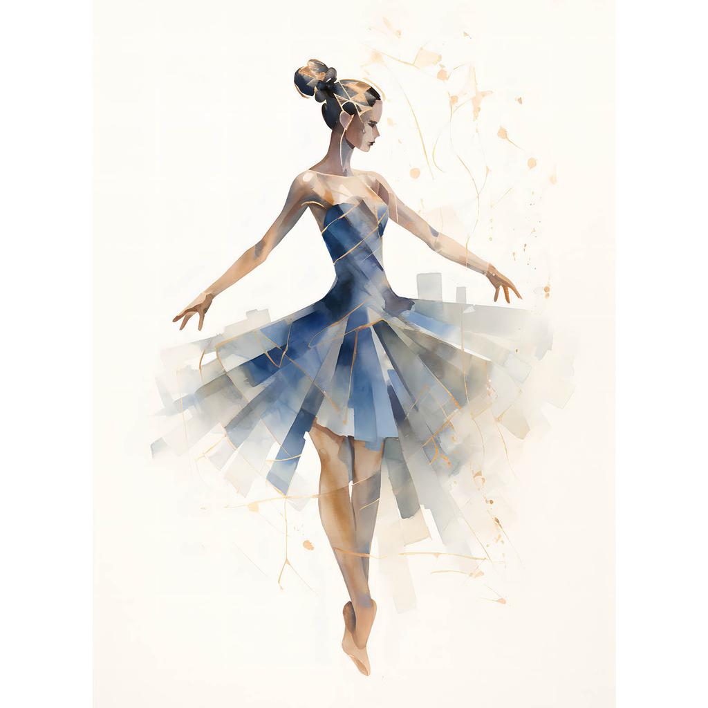 The Elegance of the Ballerina's Dance The Elegance of the Ballerina's Dance, 30X40 Cm, Without Frame, Premium Canvas On Stretcher