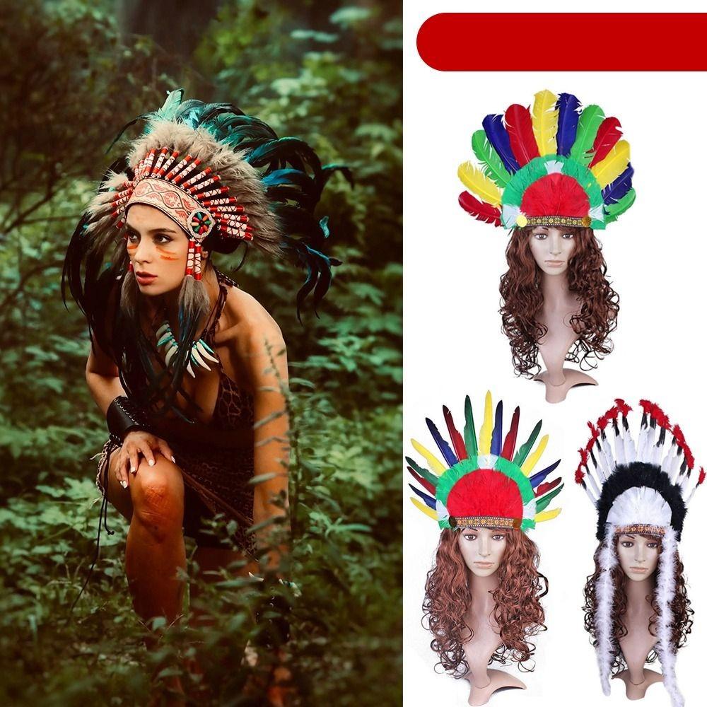 Carnival Costume Headpiece Fancy Dress Party Headwear New Feather Headdress