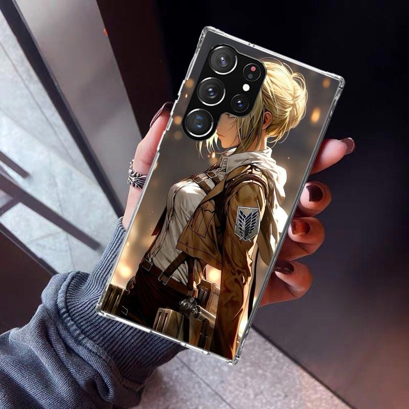 A-Attack On T-Titan Annie Mikasa Phone Case For Samsung Galaxy S26 S25 Edge S24 S23 Ultra S22 Plus S21 S20 FE Soft TPU Back Cove
