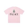 Palace Ss26 Heavy Crest T-Shirt Sweet Pink Summer Collection Back Crown Logo Letter Round Neck Short Sleeve T-Shirt Unisex T-Shirt PAL-SS26-388