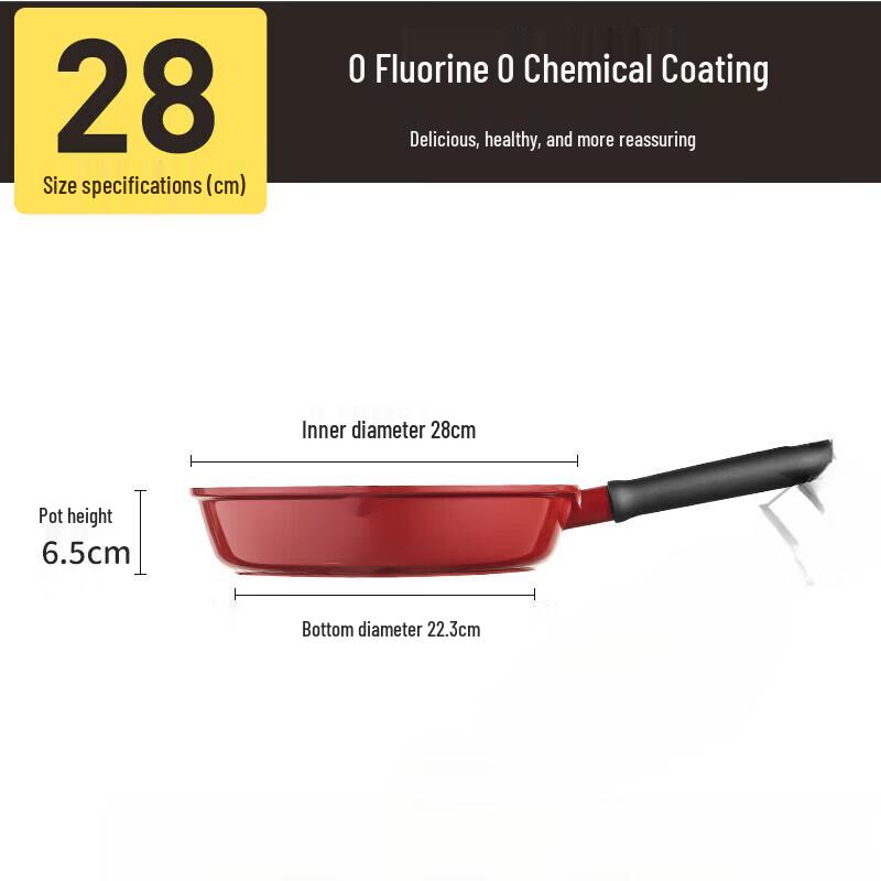 COOKER KING 28cm Titanium Uncoated Non-Stick Frying Pan