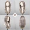 LOUIS FERRE Synthetic 13x6 Lace Wigs Long Straight Hair Gray Ombre Wigs Daily Use Party Wig for White Women Heat Resistant