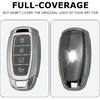 for Hyundai Key Fob Cover, 4-Button, Keychain Accessories for 2018- Kona, Azera, Elantra GT, Santa Fe, Veloster, Venue