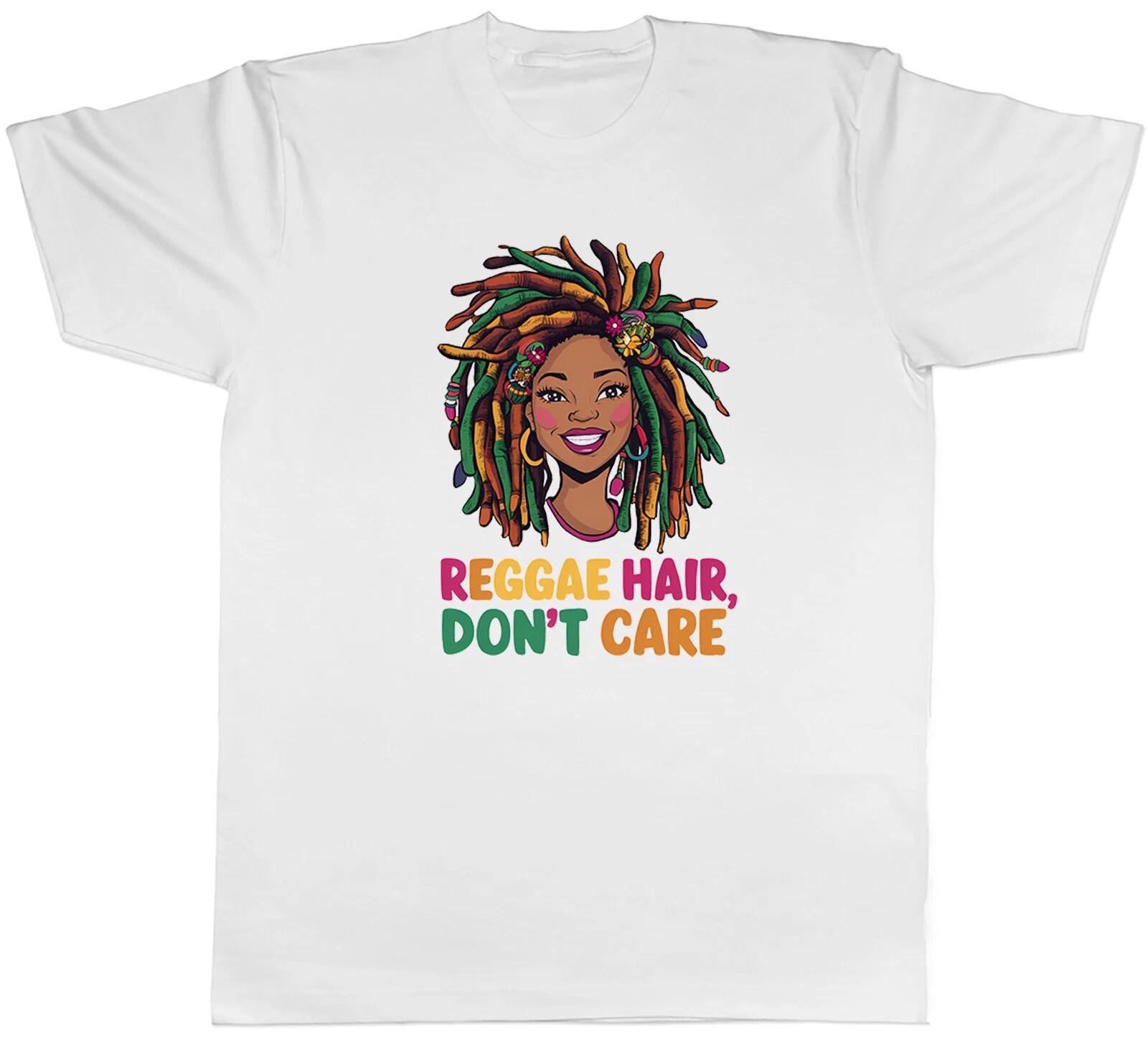 Reggae Hair Don t Care Mens T-Shirt Rasta Jamaica Music Tee Gift M