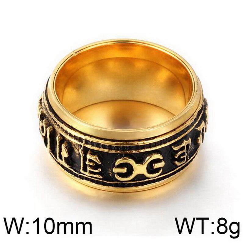Casual Men's Stainless Steel Rings Sanskrit Rune Inspired Vintage Ring Court Finger Ornaments Fashion Jewelry Party Gifts